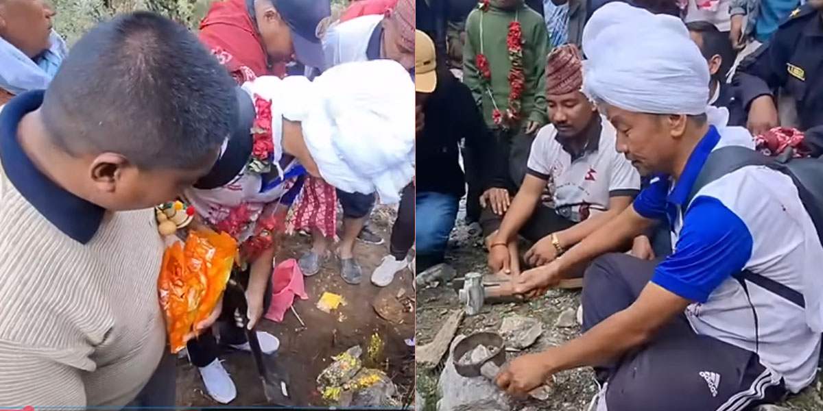 महाकालीमा तुइन विस्थापित गर्न उठाएको पैसाले घट्टेखोलामा झोलुङ्गे पुल बनाउँदै हर्क साम्पाङ