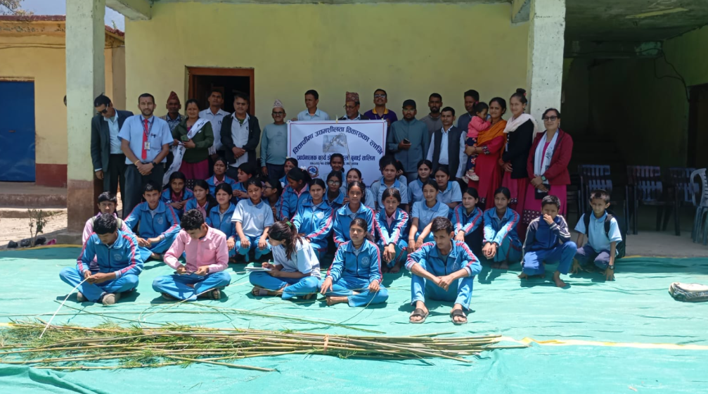 राष्ट्रिय मावि ठिङमा विद्यार्थी उद्यमशीलता विकाससम्बन्धी पाँचदिने डोको–नाङ्लो बुन्ने तालिम सम्पन्न