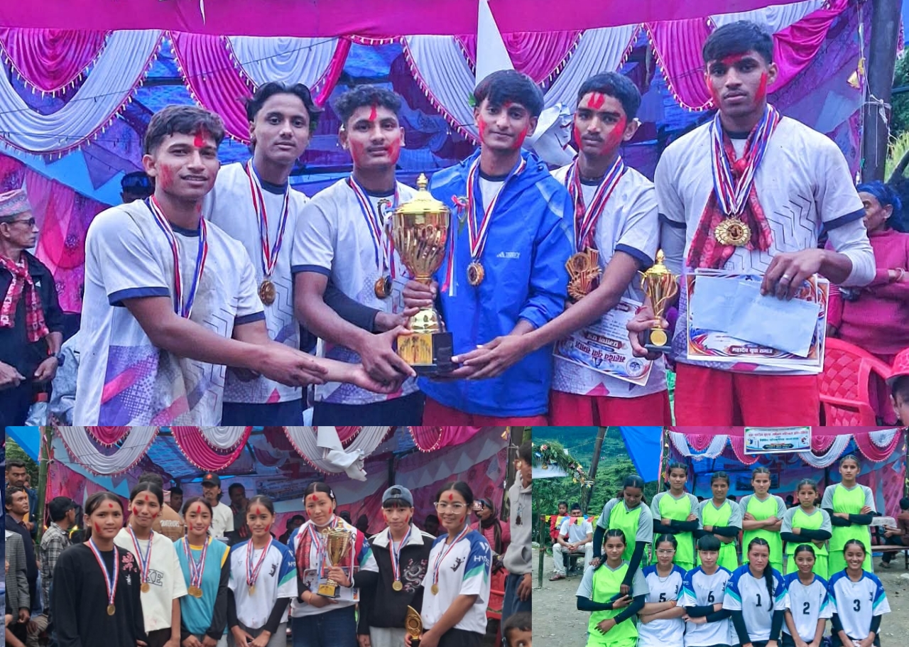 डोकटमा सम्पन्न वडास्तरीय भलिबलको उपाधी पुरूषतर्फ रौतेउडा र महिलातर्फ लक्सेरीलाई