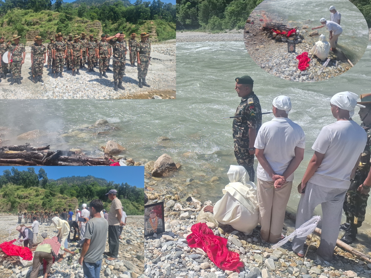सहायक सेनानी देवसिंह धामीको नेपाली सेनाको सलामीसहित धार्मिक संस्कार अनुसार अन्तेष्टी गरियो